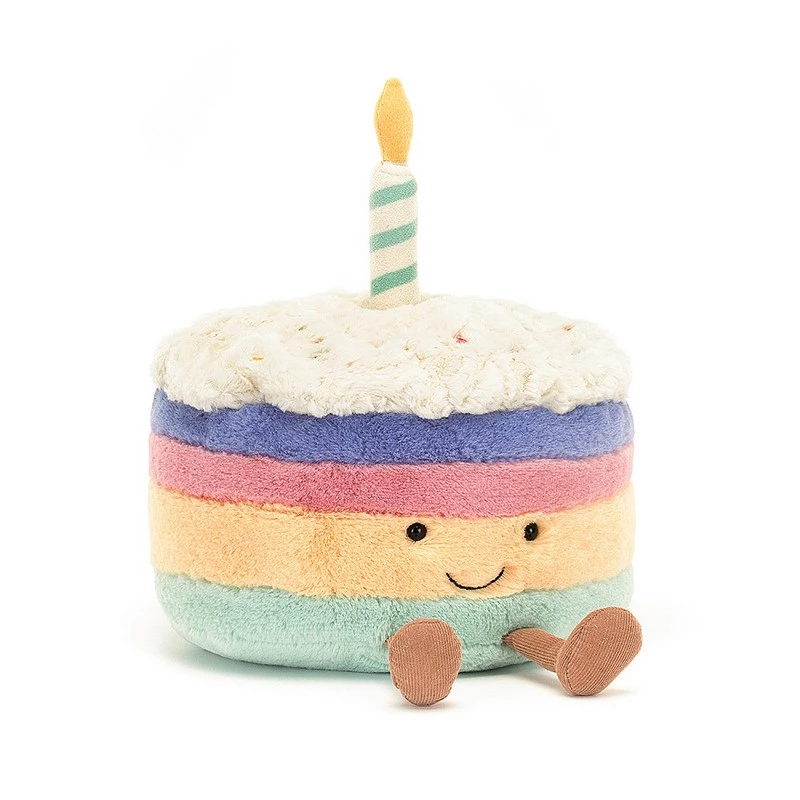Jellycat Amuseable Rainbow Birthday Cake Large 26 X 21 Cm 3 Jellycat Amuseable Rainbow Birthday Cake Large 26 X 21 Cm