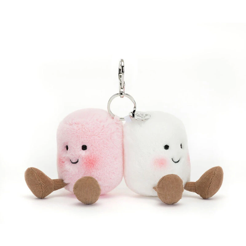 Jellycat Amuseables Pair Of Marshmallows Bag Charm 15cm X 11cm X 5cm 3 Jellycat Amuseables Pair Of Marshmallows Bag Charm 15cm X 11cm X 5cm