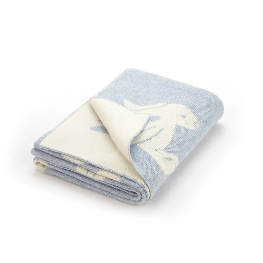 Jellycat Deken Blue Bashful Bunny Blanket 4 Jellycat Deken Blue Bashful Bunny Blanket - Afbeelding 2