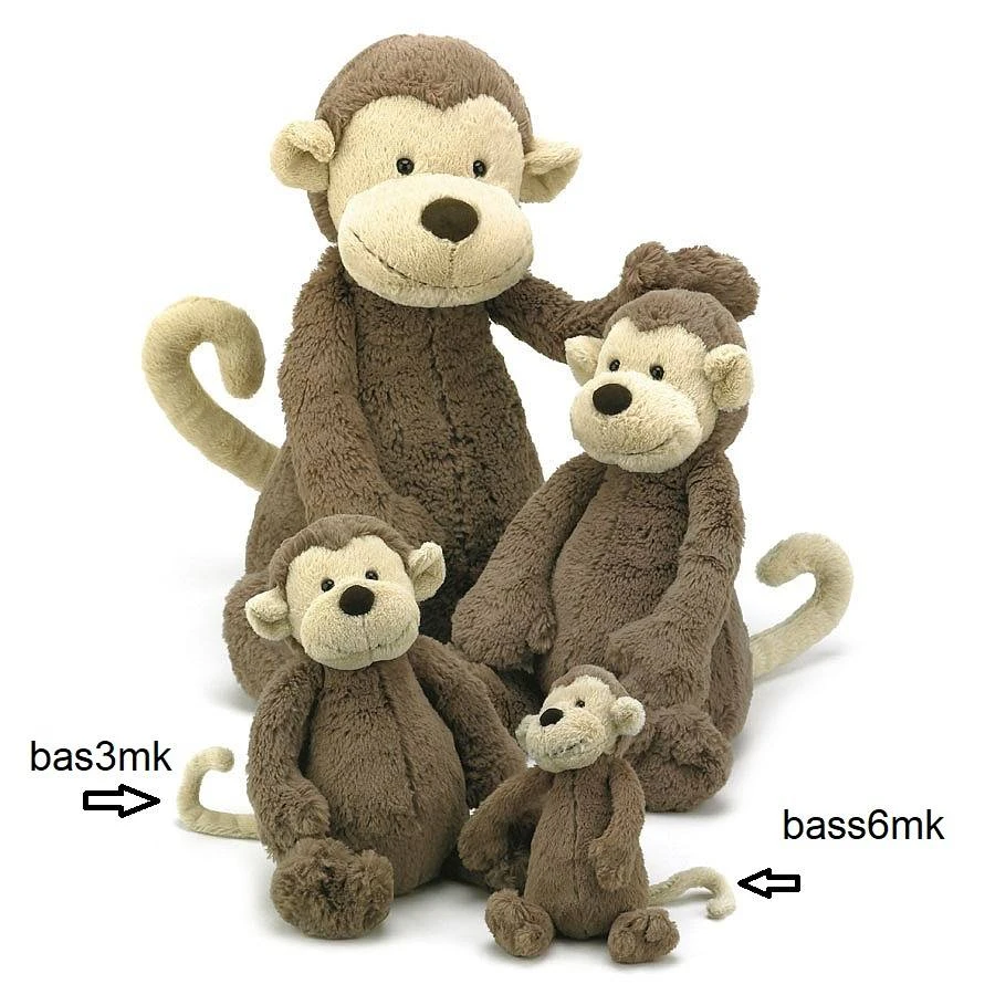 Jellycat Knuffel Aap Bashful Monkey 6 Jellycat Knuffel Aap Bashful Monkey - Afbeelding 4