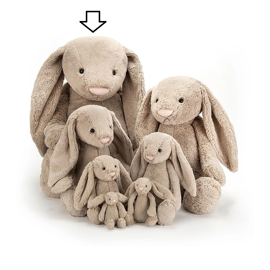 Jellycat Knuffel Konijn Bashful Beige Bunny Very Big 6 Jellycat Knuffel Konijn Bashful Beige Bunny Very Big - Afbeelding 4