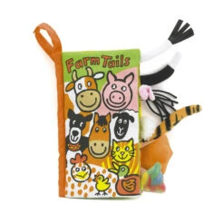 Jellycat Knisperboek Staartenboek Farm Tails