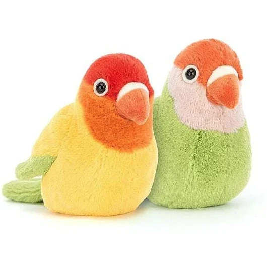 JELLYCAT A PAIR OF LOVELY LOVEBIRDS 3 JELLYCAT A PAIR OF LOVELY LOVEBIRDS
