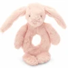 JELLYCAT BASHFUL BLUSH BUNNY RING RATTLE 1 JELLYCAT BASHFUL BLUSH BUNNY RING RATTLE -JELLYCAT Winkel jellycat bashful blush bunny ring rattle