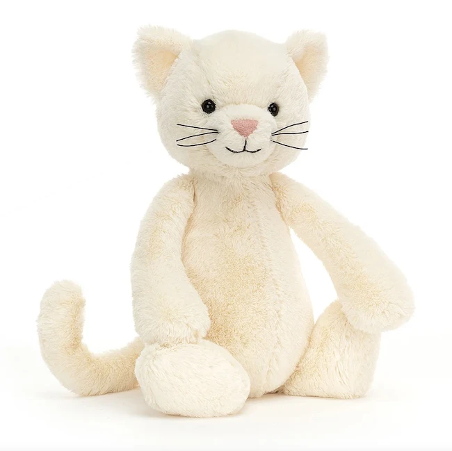JELLYCAT BASHFUL MEDIUM CREAM KITTEN 3 JELLYCAT BASHFUL MEDIUM CREAM KITTEN