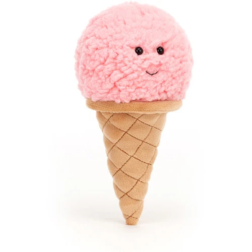 Jellycat Jellycat Knuffels - Irresistible Ice Cream Strawberry, 18cm 3 Jellycat Jellycat Knuffels - Irresistible Ice Cream Strawberry, 18cm