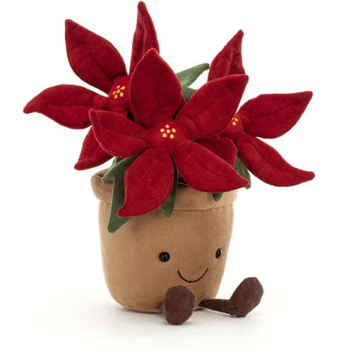 Jellycat Knuffels - Amuseable Kerstklokje, 25cm (Poinsettia) 3 Jellycat Knuffels - Amuseable Kerstklokje, 25cm (Poinsettia)