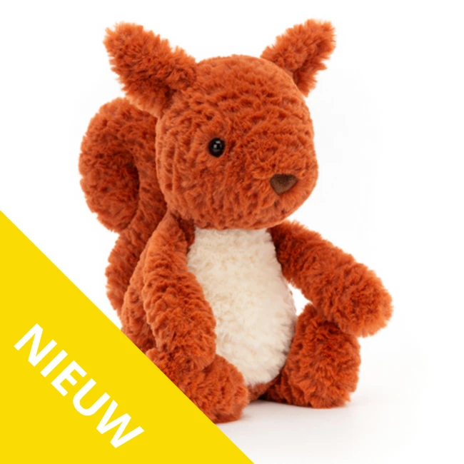 Jellycat Knuffels - Eekhoorn, 20cm (Tumbletuft Squirrel) 3 Jellycat Knuffels - Eekhoorn, 20cm (Tumbletuft Squirrel)