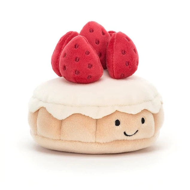 JELLYCAT PRETTY PATISSERIE TARTE AUX FRAISES 3 JELLYCAT PRETTY PATISSERIE TARTE AUX FRAISES